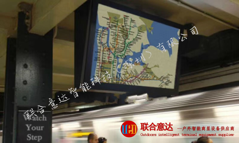 国外47寸智慧交通地铁站信息导视显示屏（图文）